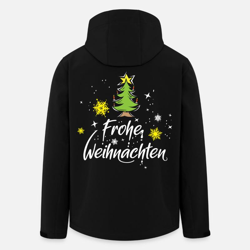 frohe Weihnachten Symbol Baum Christbaum Sterne - Recycelte Männer Softshell-Jacke von Stanley/Stella - Schwarz
