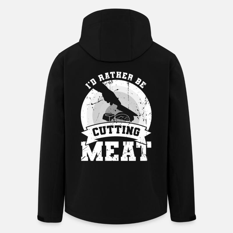 I'd rather cut meat - Men’s Recycled Softshell Jacket by Stanley/Stella - black
