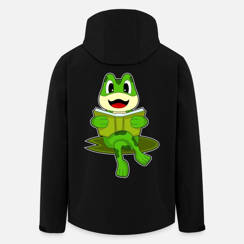 Livre de Nerd grenouille - Veste softshell homme en polyester recyclé Stanley/Stella - noir