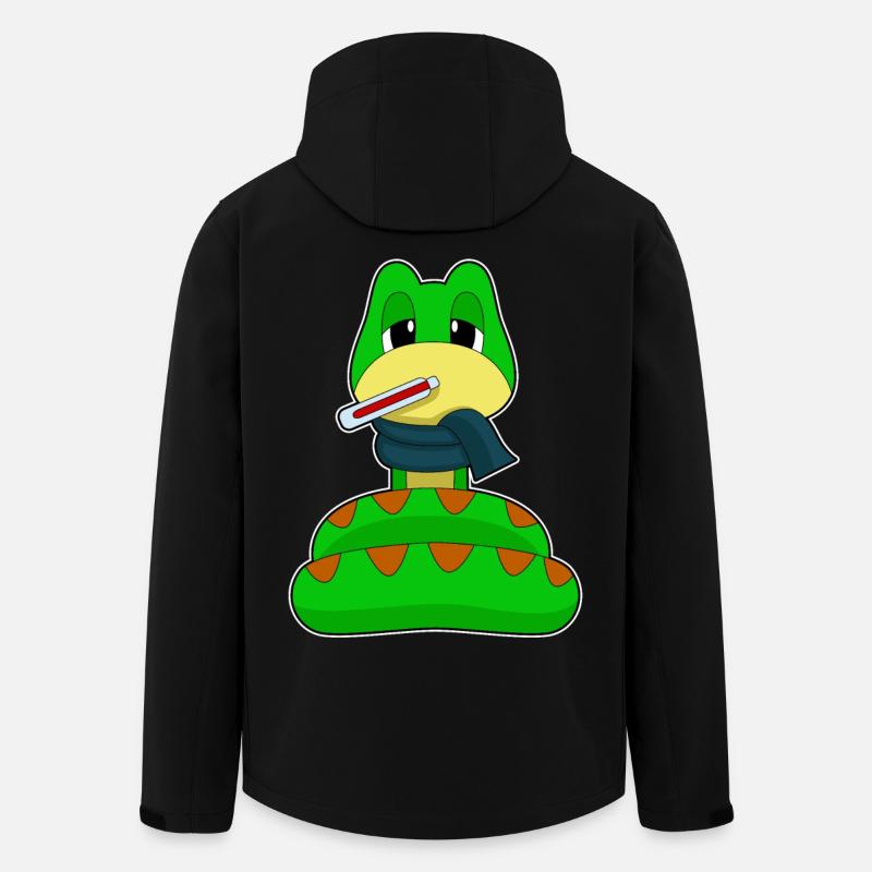 Thermomètre clinique Snake - Veste softshell homme en polyester recyclé Stanley/Stella - noir
