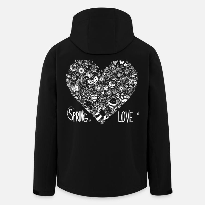 spring love - Men’s Recycled Softshell Jacket by Stanley/Stella - black