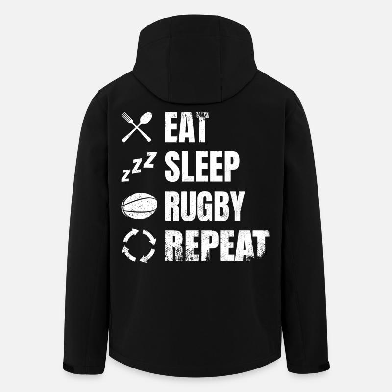 Rugby Players Daily Schedule - Men’s Recycled Softshell Jacket by Stanley/Stella - black
