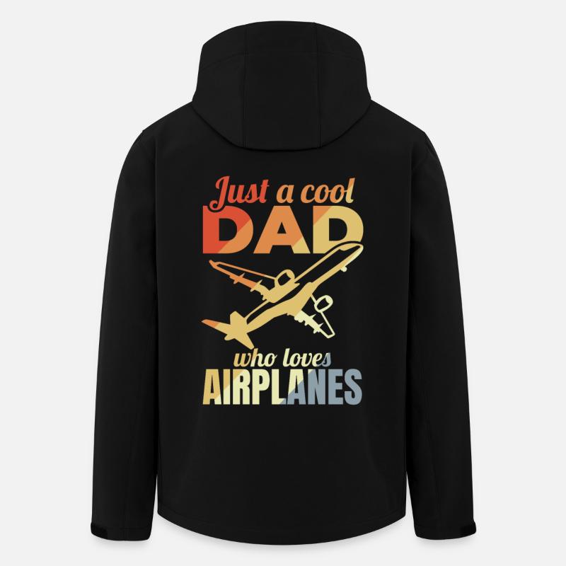 Flugzeug Vater - Recycelte Männer Softshell-Jacke von Stanley/Stella - Schwarz
