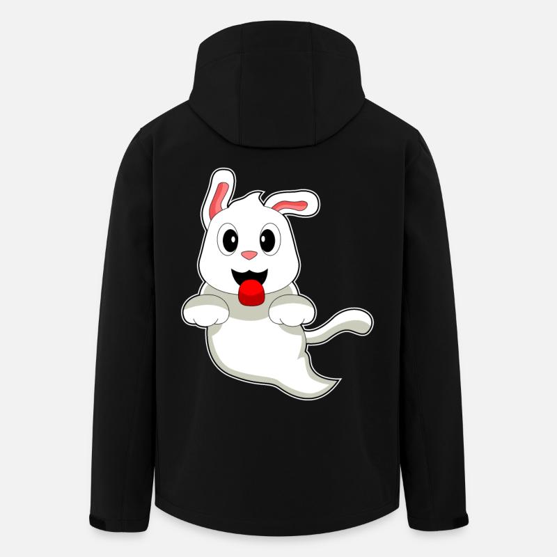 Chien Fantôme Halloween - Veste softshell homme en polyester recyclé Stanley/Stella - noir