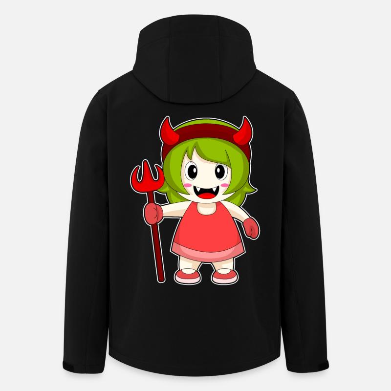 Girls Halloween Devil Trident - Men’s Recycled Softshell Jacket by Stanley/Stella - black