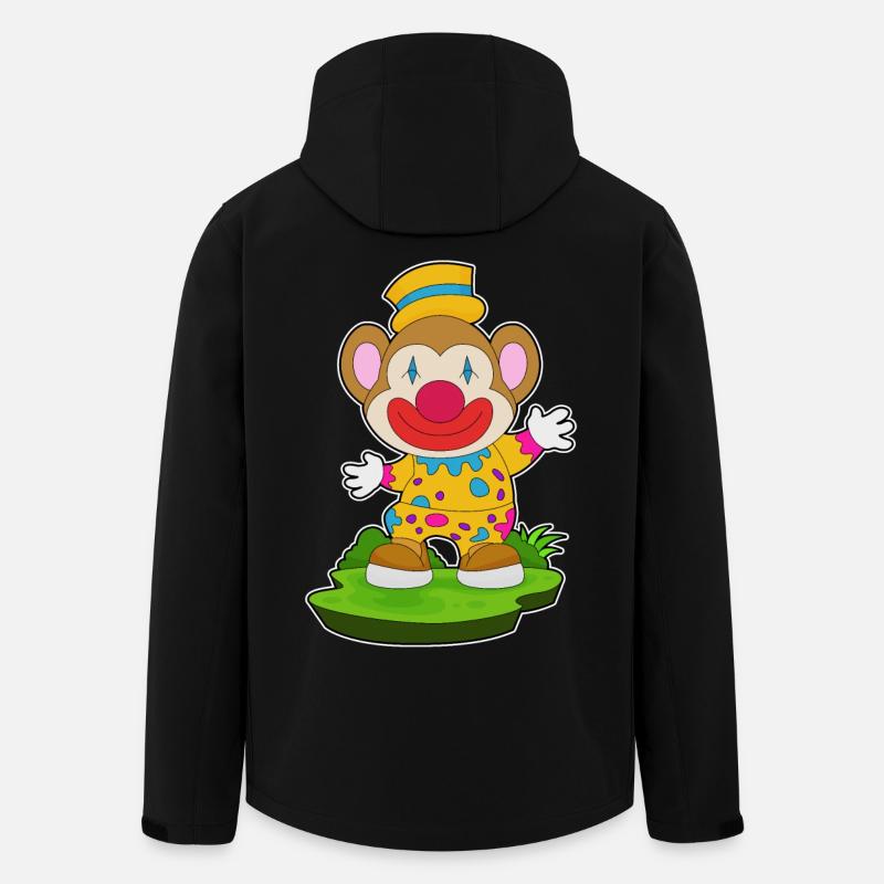 Affe Clown - Recycelte Männer Softshell-Jacke von Stanley/Stella - Schwarz