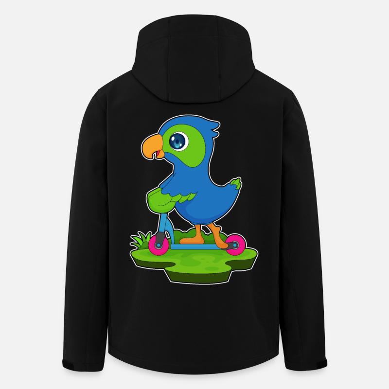 Papagei Roller - Recycelte Männer Softshell-Jacke von Stanley/Stella - Schwarz