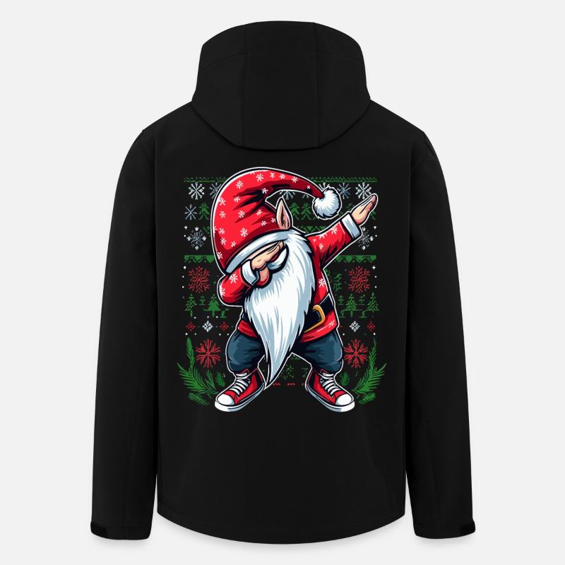 Dabbing Nikolaus Ugly Christmas - Recycelte Männer Softshell-Jacke von Stanley/Stella - Schwarz