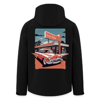 Classic Cars 1950 - Men’s Recycled Softshell Jacket by Stanley/Stella - black - Back - AI Model Male 185 light (185cm)