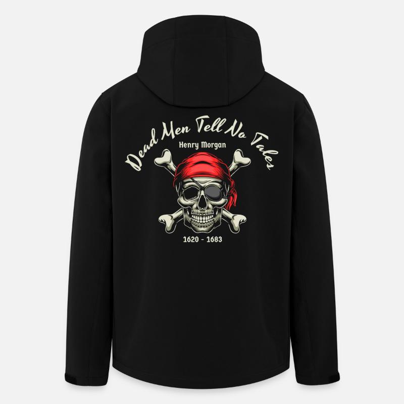 pirate skull sea ocean - Men’s Recycled Softshell Jacket by Stanley/Stella - black