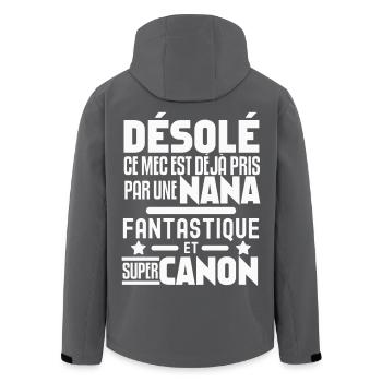 Ce Mec Est déjà pris par une nana fantastique - Veste softshell homme en polyester recyclé Stanley/Stella - noir - Dos - AI Model Male 185 light (185cm)
