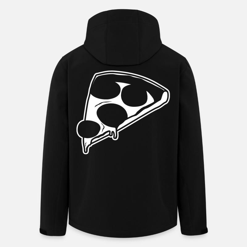 Dessin de pizza - Veste softshell homme en polyester recyclé Stanley/Stella - noir