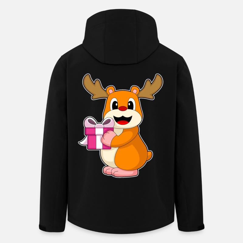 Hamster Christmas Package - Men’s Recycled Softshell Jacket by Stanley/Stella - black