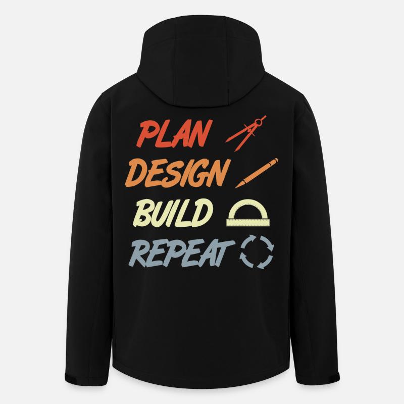 Calendrier des architectes - Veste softshell homme en polyester recyclé Stanley/Stella - noir