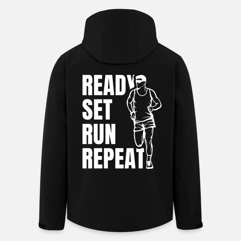 Funny runner saying - Men’s Recycled Softshell Jacket by Stanley/Stella - black