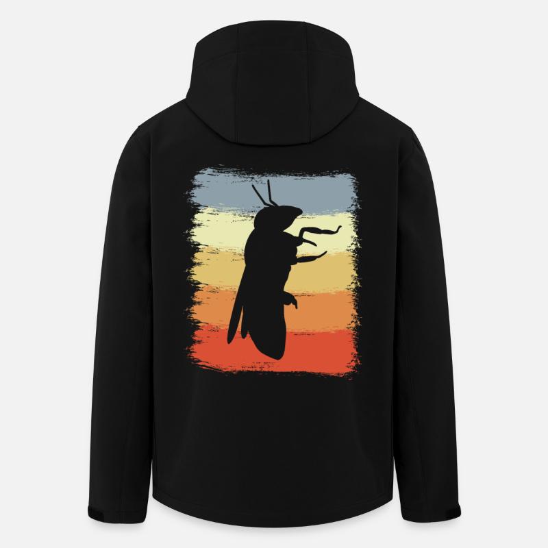 Abeille rétro - Veste softshell homme en polyester recyclé Stanley/Stella - noir