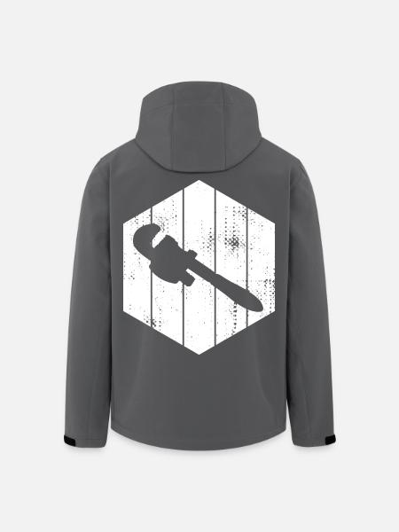 Pipe Wrench Sketch - Men’s Recycled Softshell Jacket by Stanley/Stella - black
