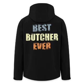 Bester Metzger aller Zeiten - Recycelte Männer Softshell-Jacke von Stanley/Stella - Schwarz - Hinten - AI Model Male 185 light (185cm)