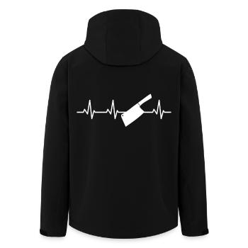 Hackbeil Herzschlag - Recycelte Männer Softshell-Jacke von Stanley/Stella - Schwarz - Hinten - AI Model Male 185 light (185cm)