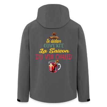 Ouverture Vin Chaud Saison - Veste softshell homme en polyester recyclé Stanley/Stella - noir - Dos - AI Model Male 185 light (185cm)
