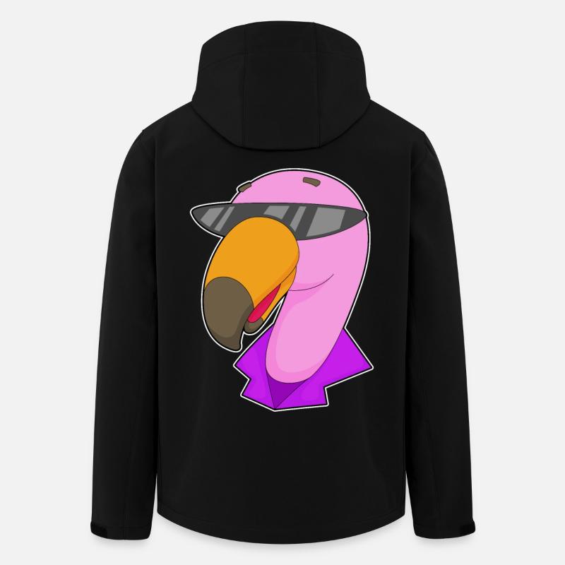 Flamingo Sonnenbrille - Recycelte Männer Softshell-Jacke von Stanley/Stella - Schwarz