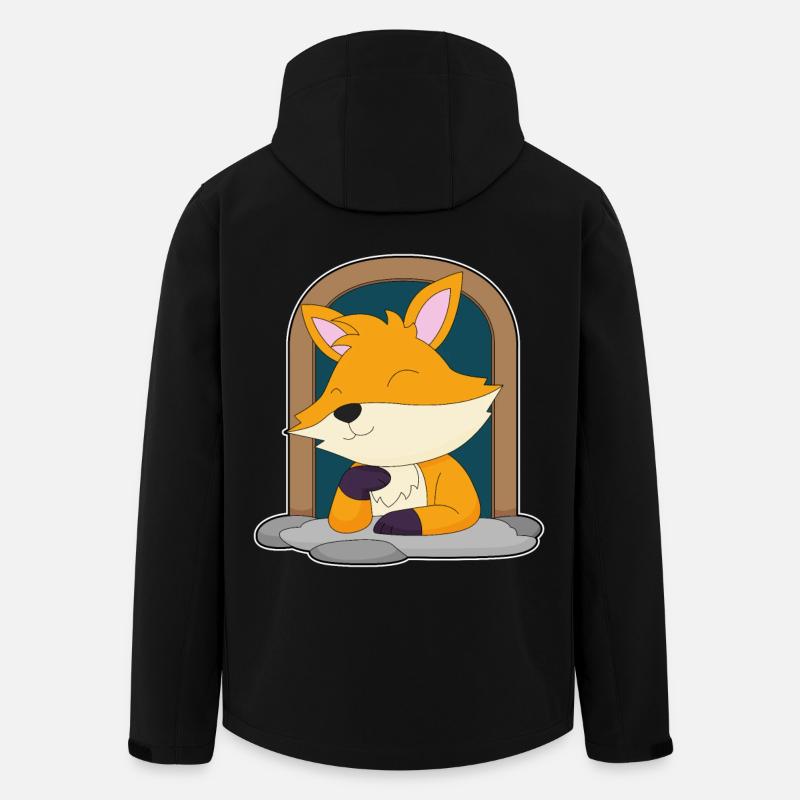 Cute Fox - Men’s Recycled Softshell Jacket by Stanley/Stella - black