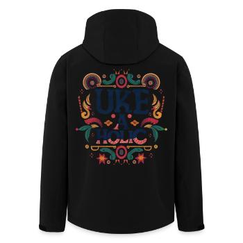 Uke-aholic - Men’s Recycled Softshell Jacket by Stanley/Stella - black - Back - AI Model Male 185 light (185cm)