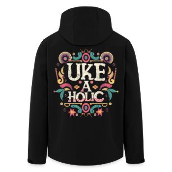 Uke-aholic - Men’s Recycled Softshell Jacket by Stanley/Stella - black - Back - AI Model Male 185 light (185cm)