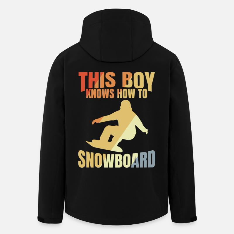 Snowboard Junge - Recycelte Männer Softshell-Jacke von Stanley/Stella - Schwarz