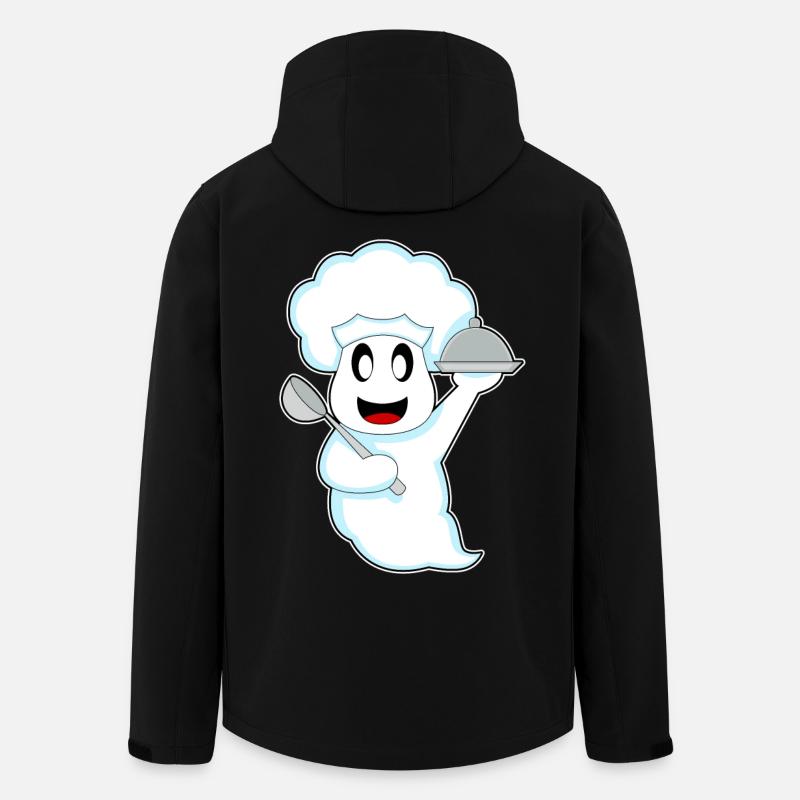 Cuisinier fantôme d’Halloween - Veste softshell homme en polyester recyclé Stanley/Stella - noir