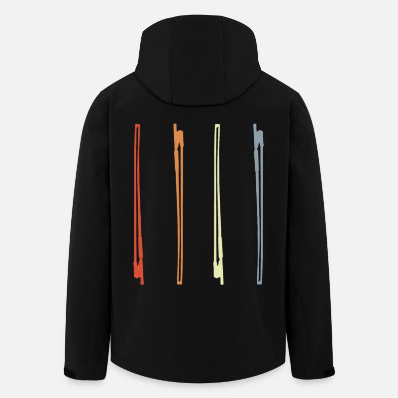 Dessin d’archet de violon - Veste softshell homme en polyester recyclé Stanley/Stella - noir