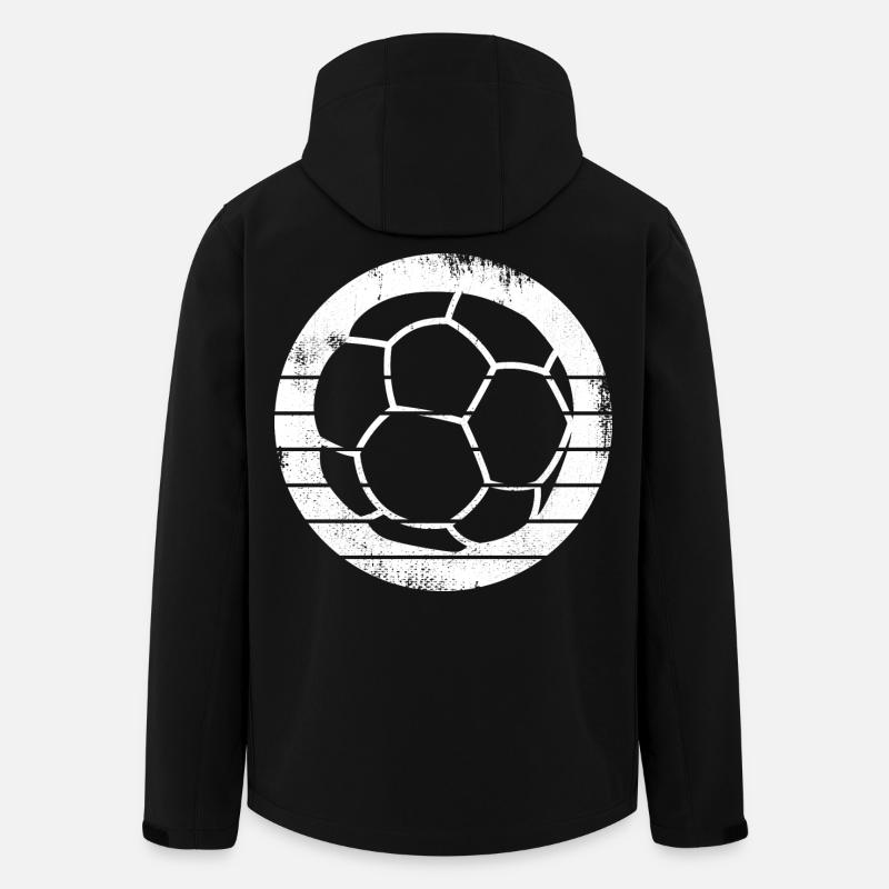 Dessin de balle de handball - Veste softshell homme en polyester recyclé Stanley/Stella - noir