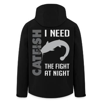 Combat de pêche au poisson-chat avec le poisson-chat fort - Veste softshell homme en polyester recyclé Stanley/Stella - noir - Dos - AI Model Male 185 light (185cm)