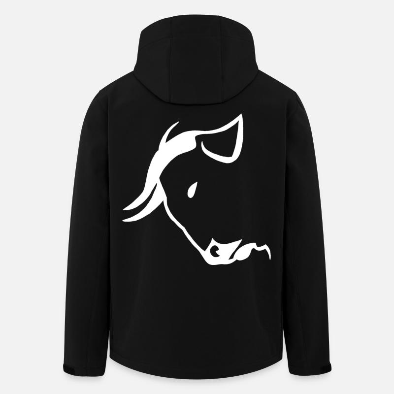 White Bull's Head - Men’s Recycled Softshell Jacket by Stanley/Stella - black