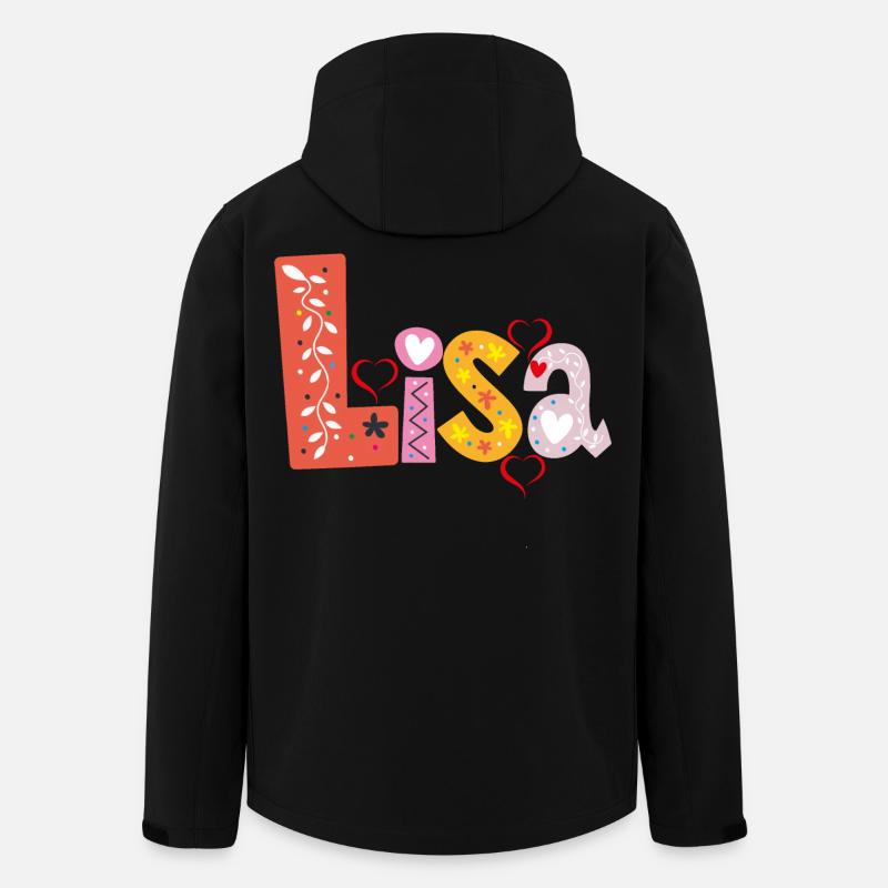 Personalized Lisa Name - Men’s Recycled Softshell Jacket by Stanley/Stella - black