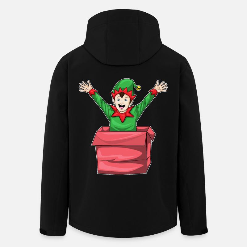 Elf Weihnachten Karton - Recycelte Männer Softshell-Jacke von Stanley/Stella - Schwarz