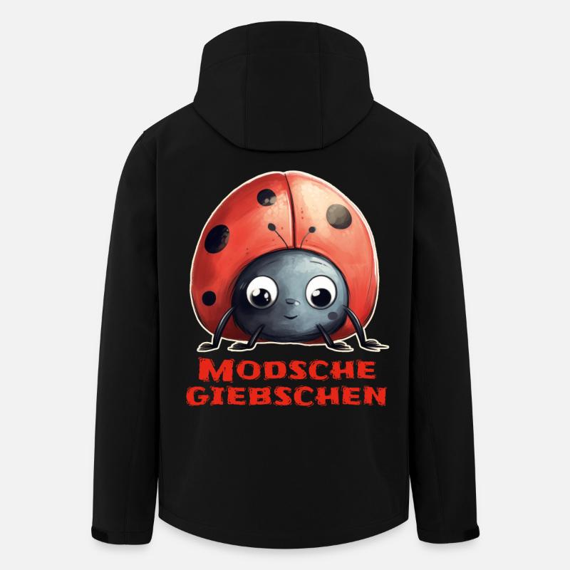 Modschegiebchen Marienkäfer - Recycelte Männer Softshell-Jacke Discoverer von Stanley/Stella - Schwarz