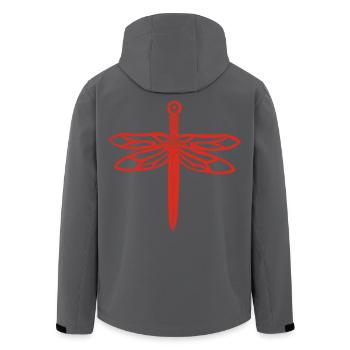 épée rouge et ailes de libellule - Veste softshell homme en polyester recyclé Stanley/Stella - noir - Dos - AI Model Male 185 light (185cm)
