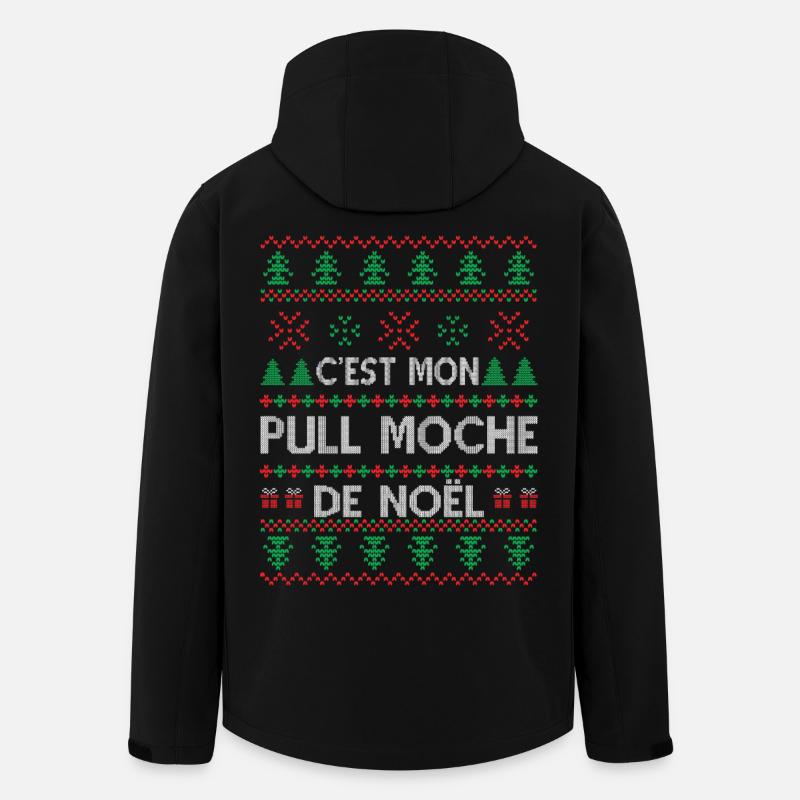 C'est Mon Pull Moche De Noël - Veste softshell homme en polyester recyclé Stanley/Stella - noir
