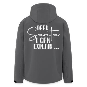 Dear Santa I Can Explain - Recycelte Männer Softshell-Jacke von Stanley/Stella - Schwarz - Hinten - AI Model Male 185 light (185cm)