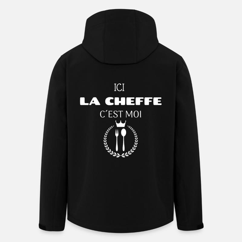 Ici la cheffe c’est moi - Veste softshell homme en polyester recyclé Stanley/Stella - noir