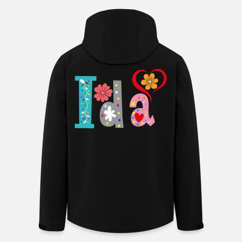 Personalisierter Ida-Name - Recycelte Männer Softshell-Jacke von Stanley/Stella - Schwarz