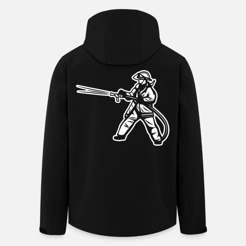 Pompier - Veste softshell homme en polyester recyclé Stanley/Stella - noir