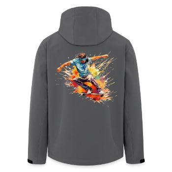 Skater Splash Freestyle Rétro - Veste softshell homme en polyester recyclé Stanley/Stella - noir - Dos - AI Model Male 185 light (185cm)