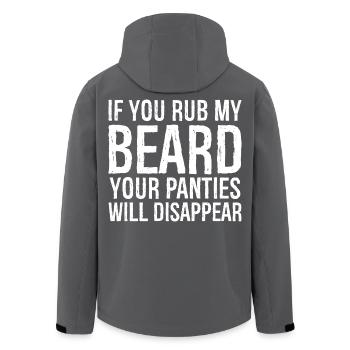 If you rub my beard your panties will disappear - Veste softshell homme en polyester recyclé Stanley/Stella - charbon - Dos - AI Model Male 185 light (185cm)