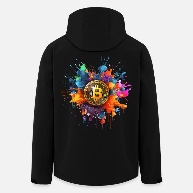 Bitcoin - Men’s Recycled Softshell Jacket by Stanley/Stella - black