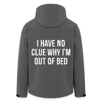 Ich habe keine Ahnung, warum ich aus dem Bett bin lustiges Hemd - Recycelte Männer Softshell-Jacke von Stanley/Stella - Schwarz - Hinten - AI Model Male 185 light (185cm)