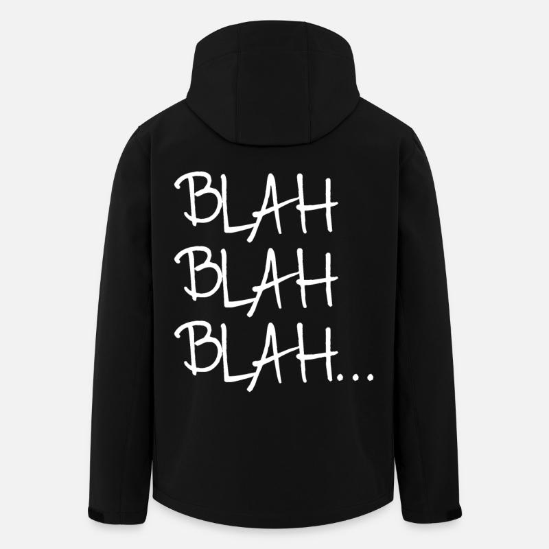 blah blah blah funny shirt - Men’s Recycled Softshell Jacket by Stanley/Stella - black