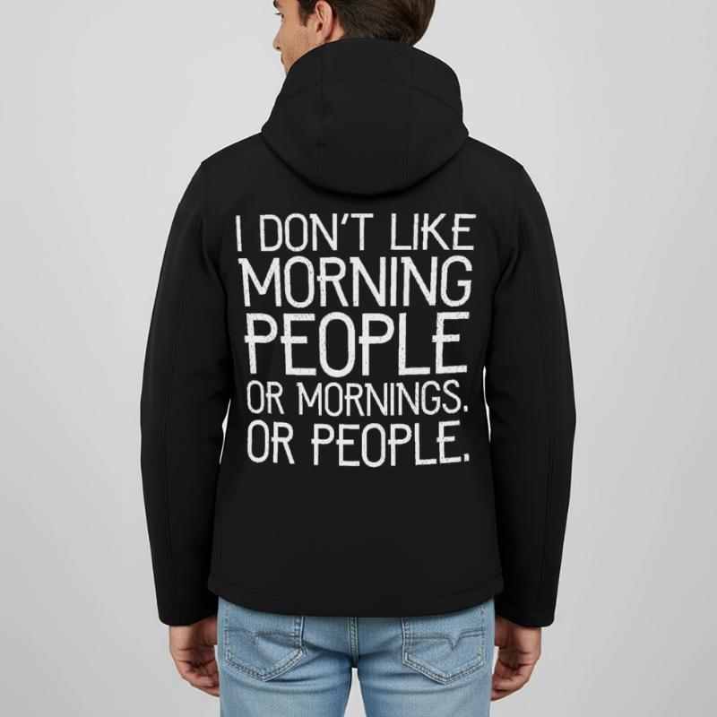 Ich mag keine Morgenmenschen oder Morgenmenschen oder Menschen Recycelte Männer Softshell-Jacke von Stanley/Stella