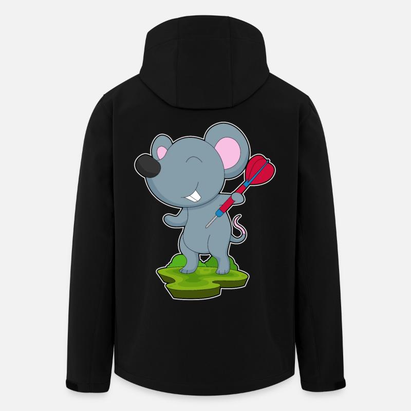 Fléchette de souris - Veste softshell homme en polyester recyclé Stanley/Stella - noir